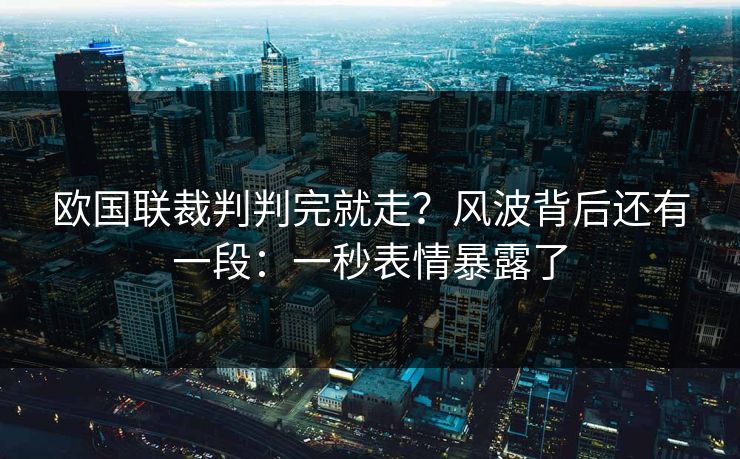 欧国联裁判判完就走?风波背后还有一段:一秒表情暴露了 欧国联裁判判完就走?风波背后还有一段:一秒表情暴露了