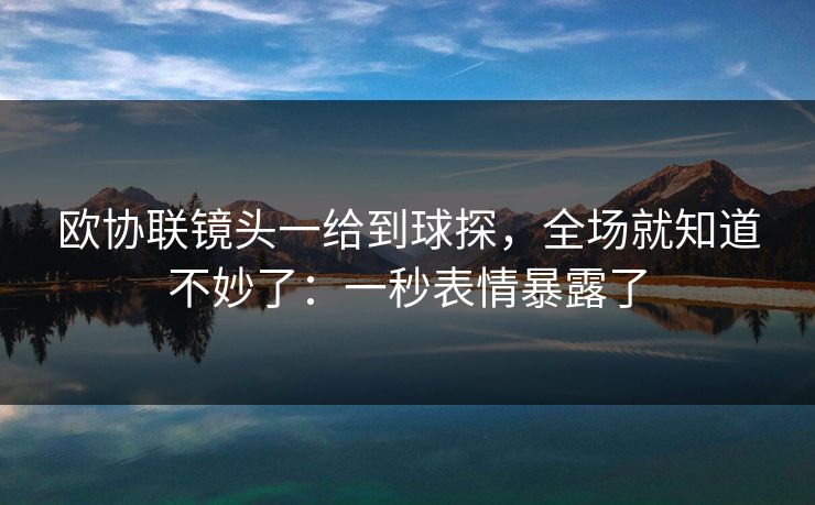 欧协联镜头一给到球探，全场就知道不妙了：一秒表情暴露了